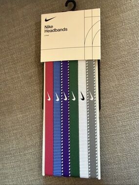 NEW Nike Unisex Headbands 6-Pack — Red, Blue, Purple, Green, White, Gray